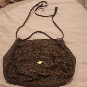 Bottega Venetta Vintage Leopard Print Crossbody Bag